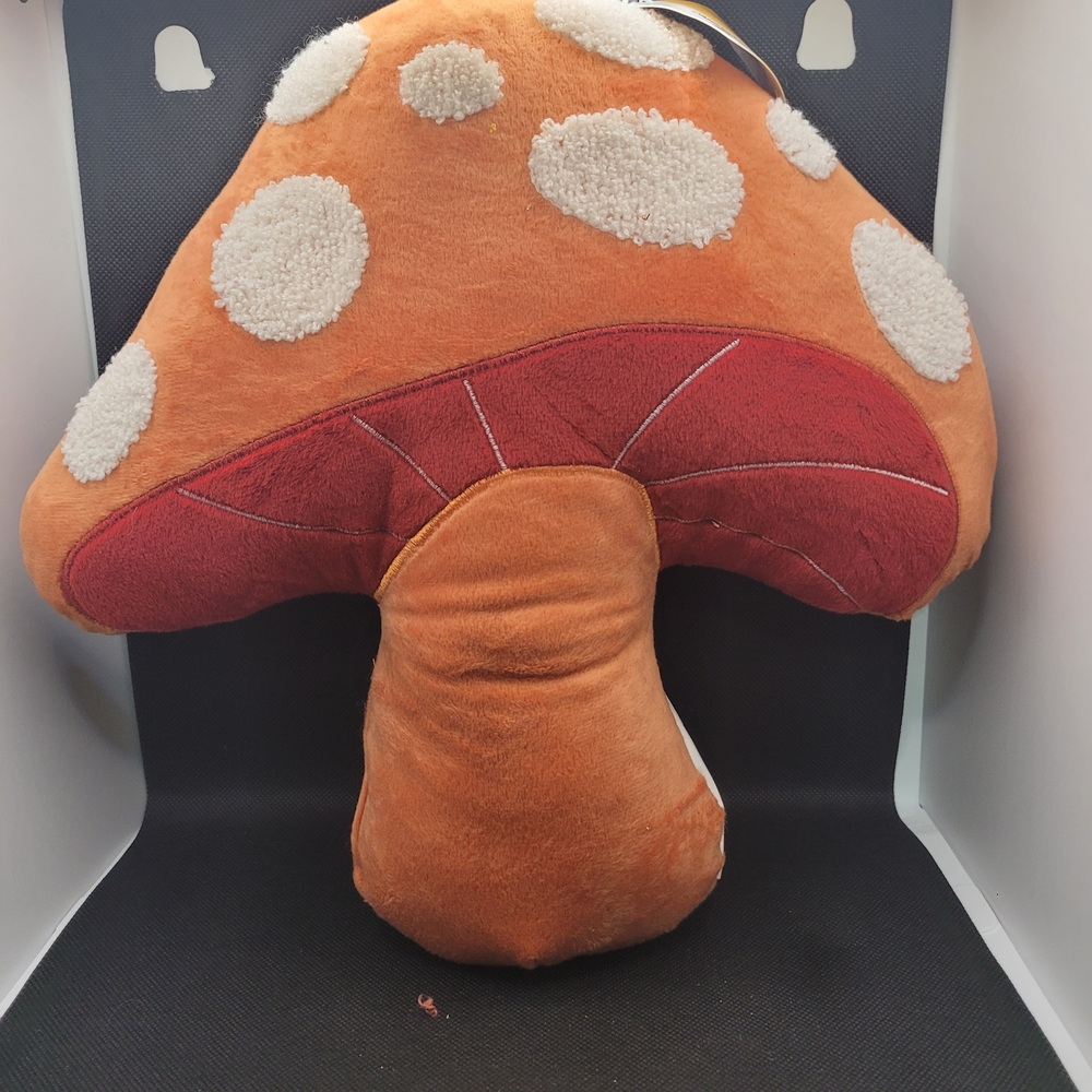 Pillow Way to Celebrate Harvest Mushroom Pillow Plush Fall Decor 12.5 x 13